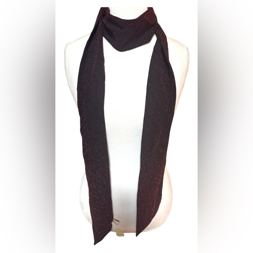 Collection Eighteen Metallic Red Scarf